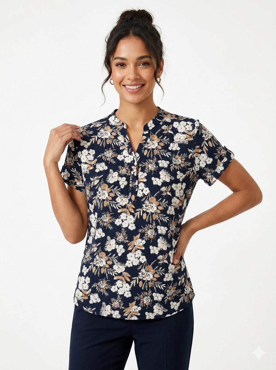 BLUSA MODA FLORIADO