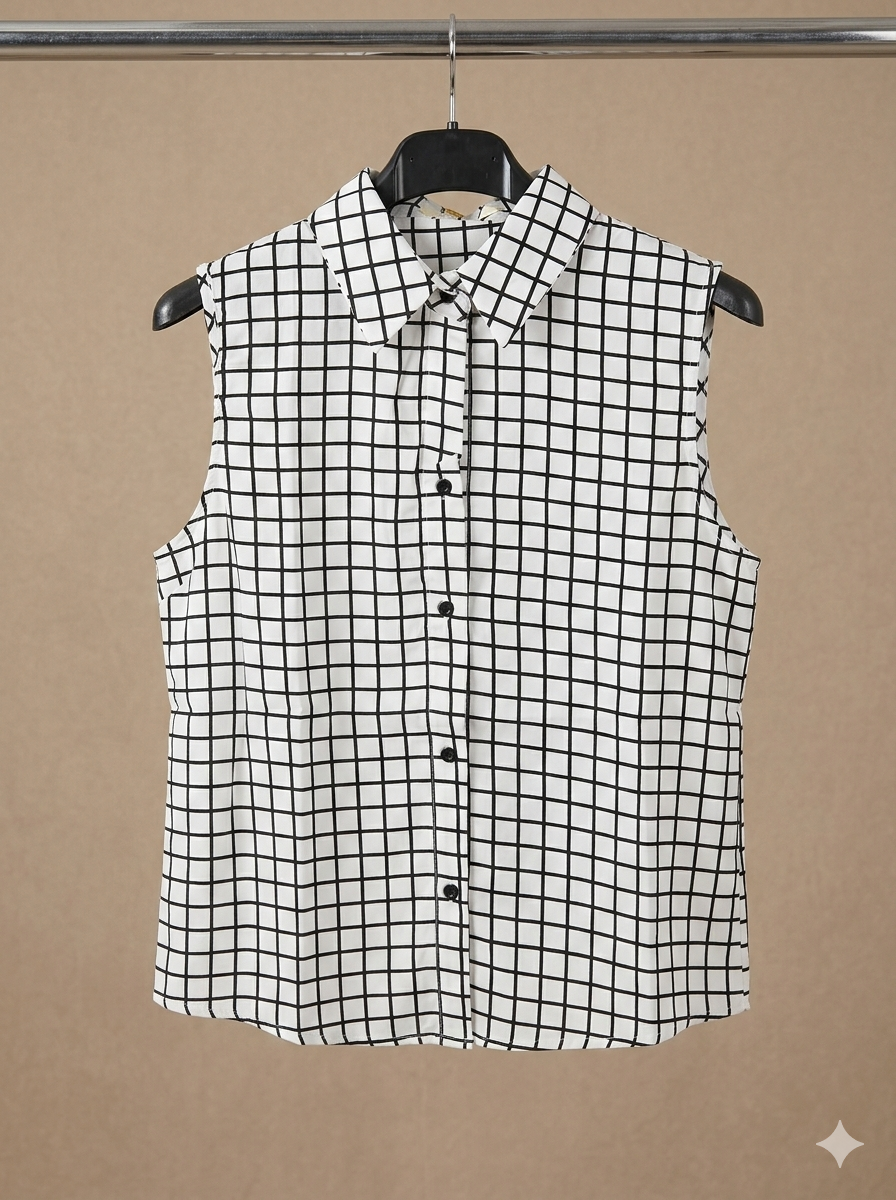 BLUSA SIN MANGA TRANSPARENTE