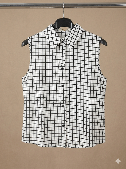 BLUSA SIN MANGA TRANSPARENTE