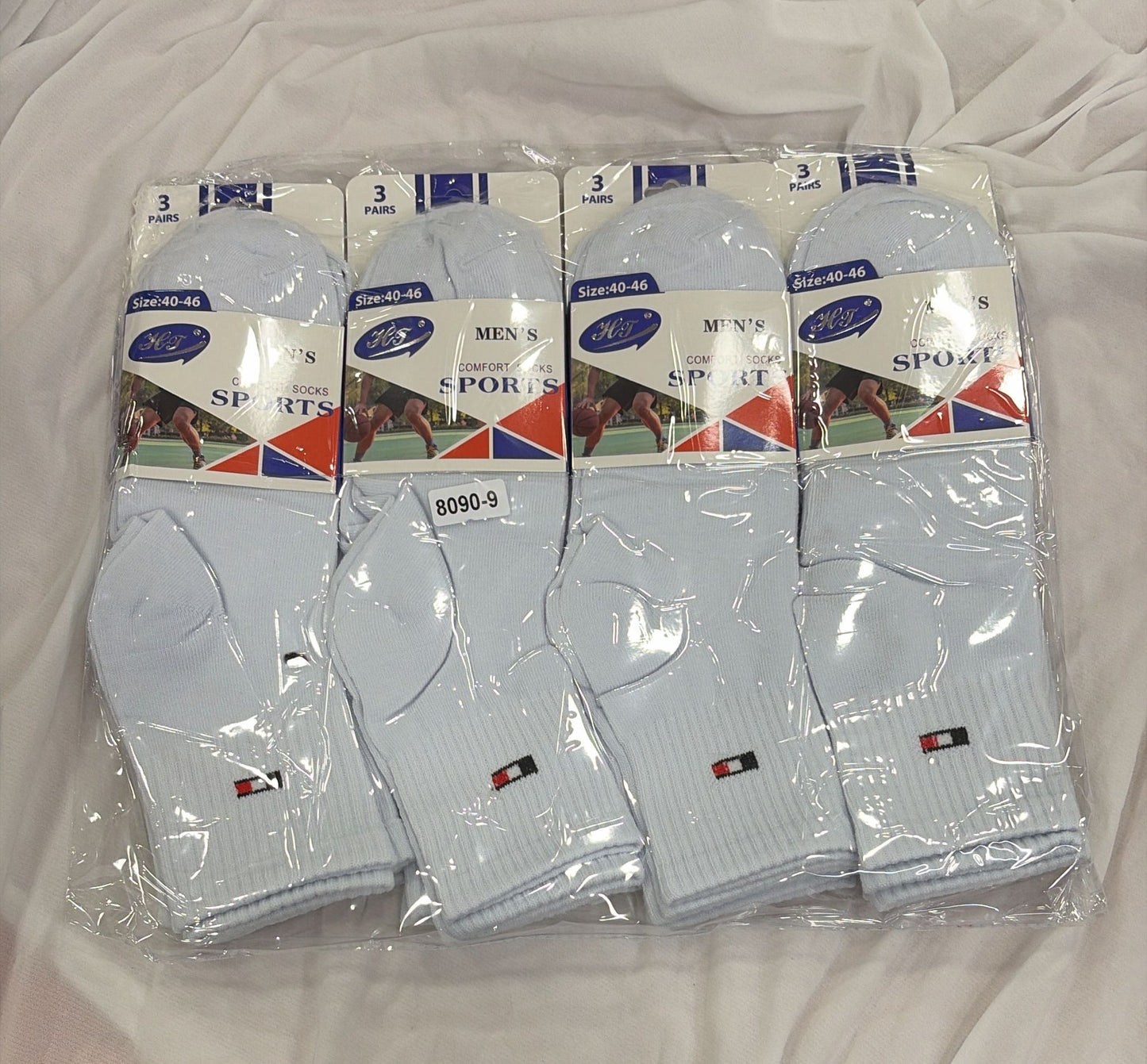 Pack 12 PARES CALCETÍN HOMBRE MEDIA CAÑA TALLA 40-46.