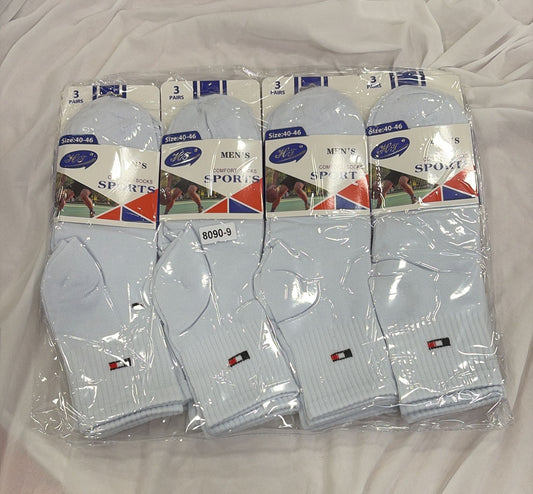 Pack 12 PARES CALCETÍN HOMBRE MEDIA CAÑA TALLA 40-46.
