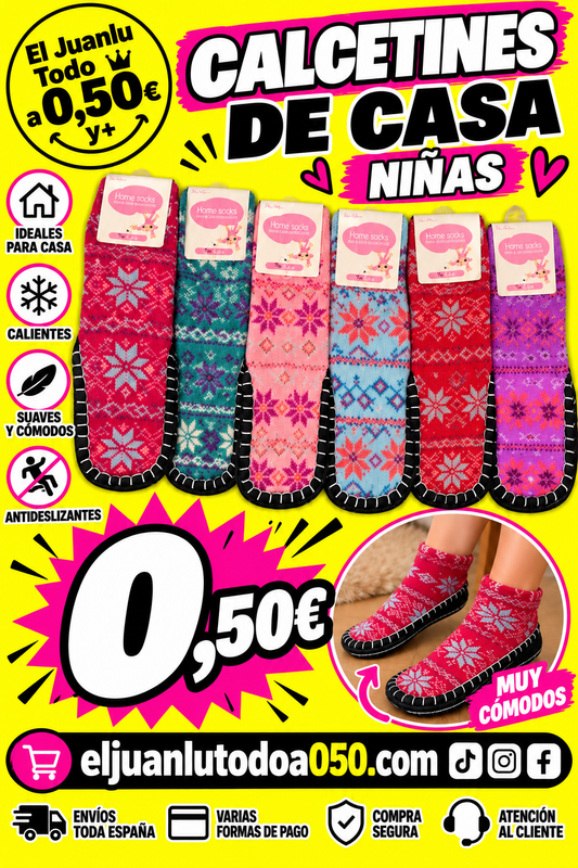 ZAPATILLA  BORREGO INTERIOR CALENTITA DE NIÑA