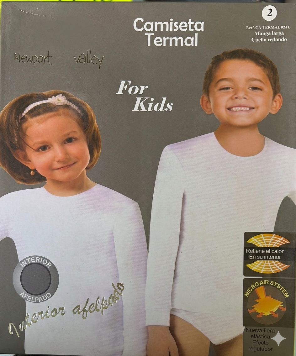 CAMISA TÉRMICA NIÑO EDAD 2 AÑOS