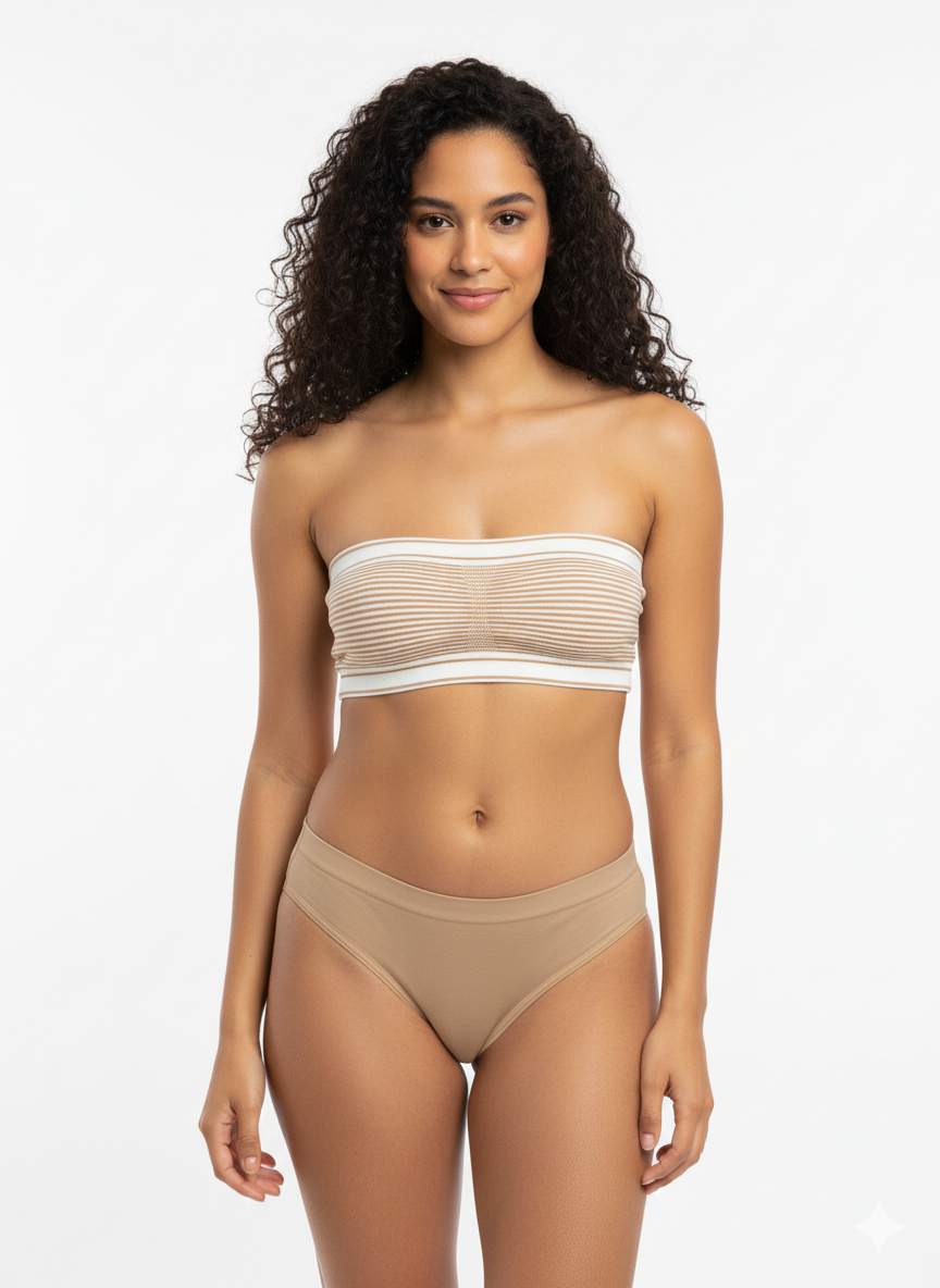 CONJUNTO COMPLETO TOP + TANGA TALLA UNICA