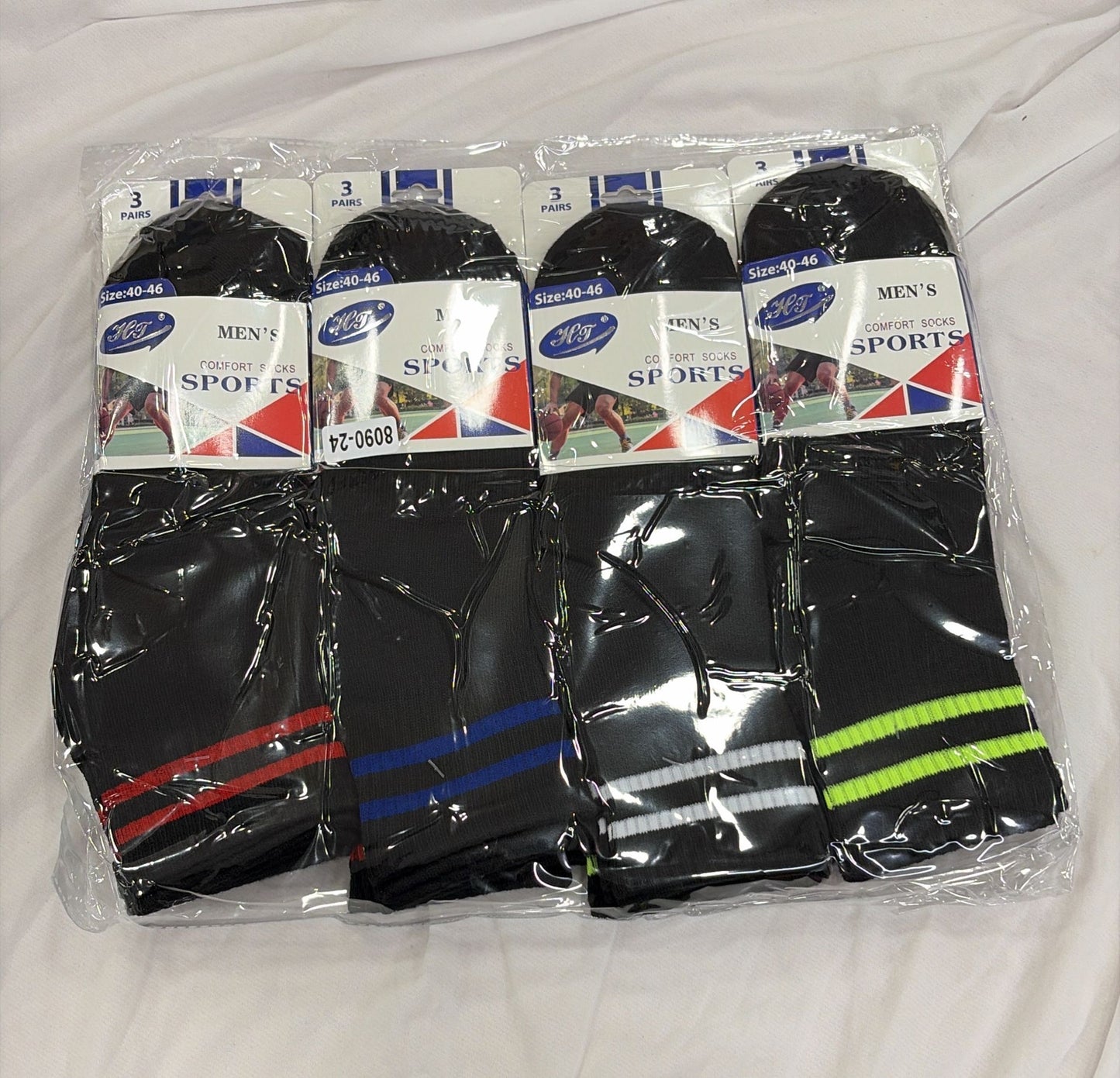 Pack 12 PARES CALCETÍN HOMBRE MEDIA CAÑA TALLA 40-46.
