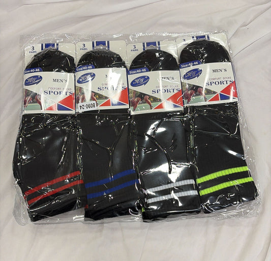 Pack 12 PARES CALCETÍN HOMBRE MEDIA CAÑA TALLA 40-46.