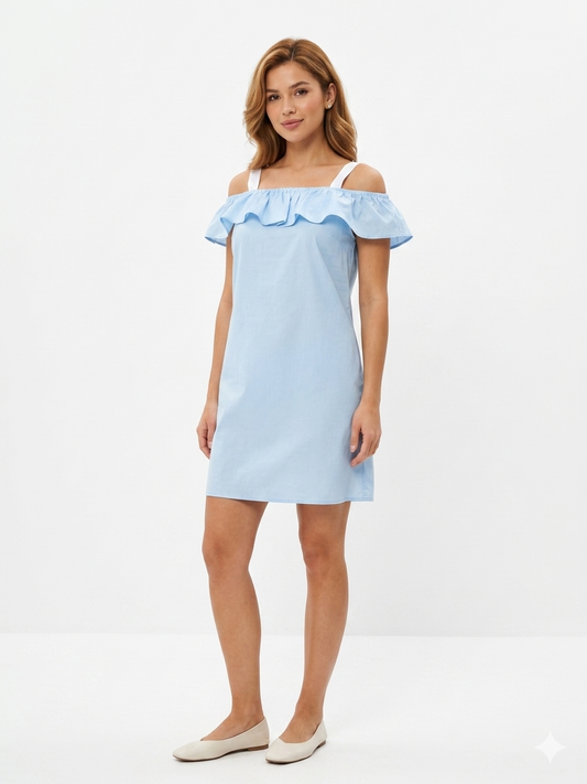 VESTIDO AZUL CIELO
