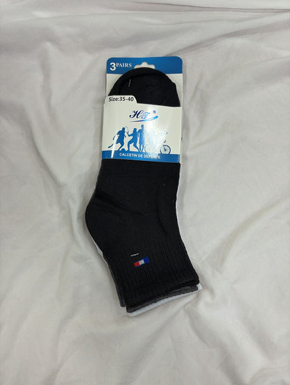 PACK 3 CALCETINES MUJER (MEDIA CAÑA) TALLA 35-40