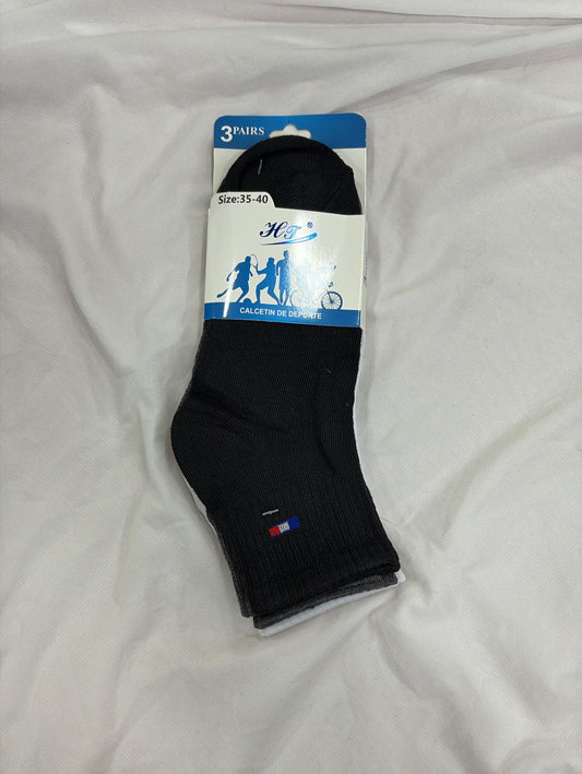 PACK 3 CALCETINES MUJER (MEDIA CAÑA) TALLA 35-40