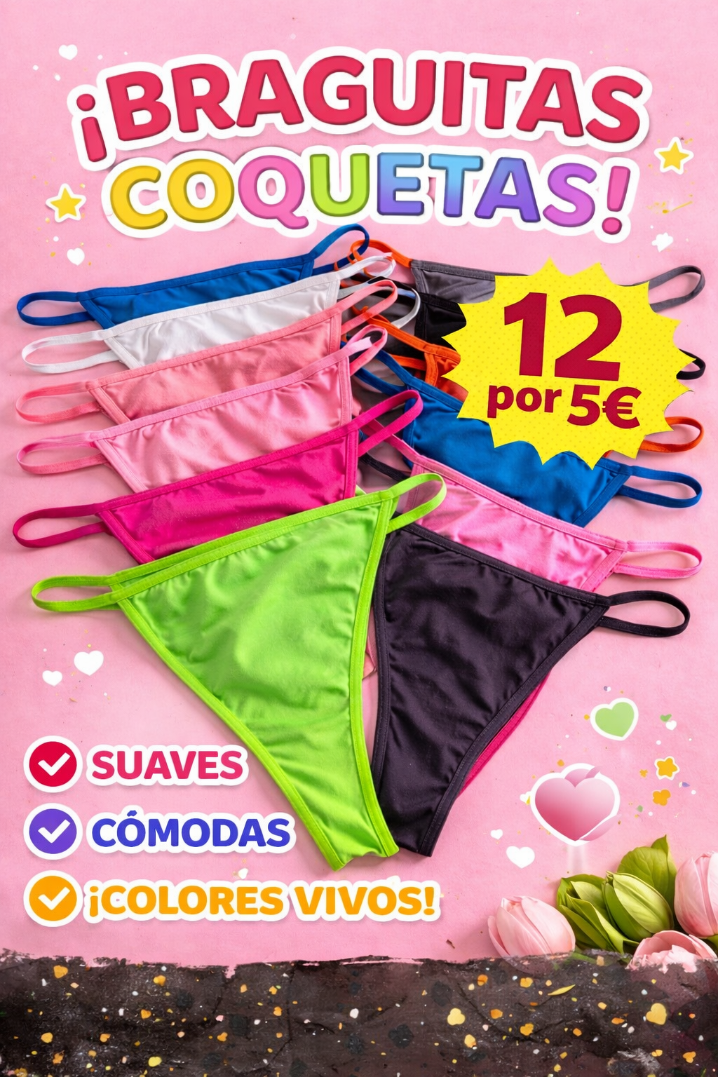 BRAGUITA TANGA DE HILO (NO MARCA)