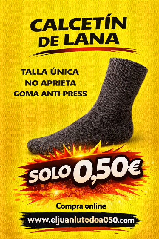 CALCETÍN DE LANA 35-40 GRIS