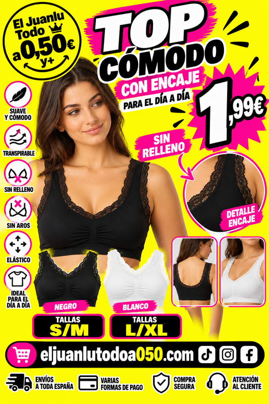 TOP LYCRA CON ENCAJE