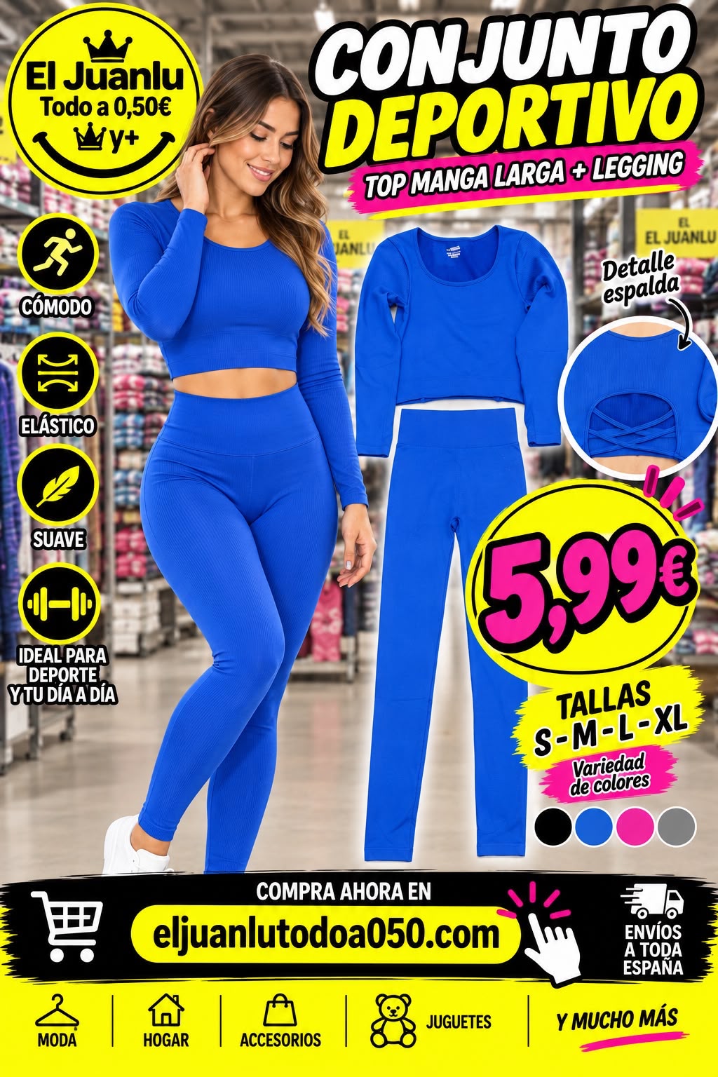 Conjunto Deportivo top Manga Larga De Lycra