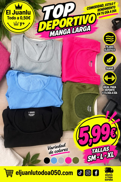 Conjunto Deportivo top Manga Larga De Lycra