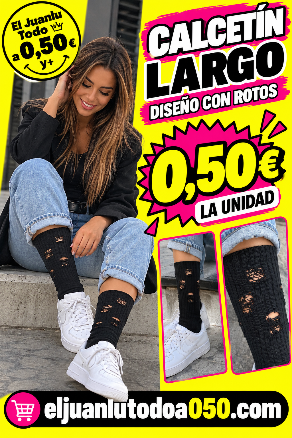 PACK 3 PARES CALCETINES ALTOS MUJER 35-40