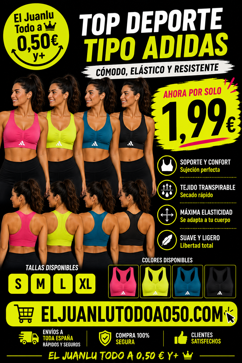 TOP DEPORTE LOGO tipo Adidas