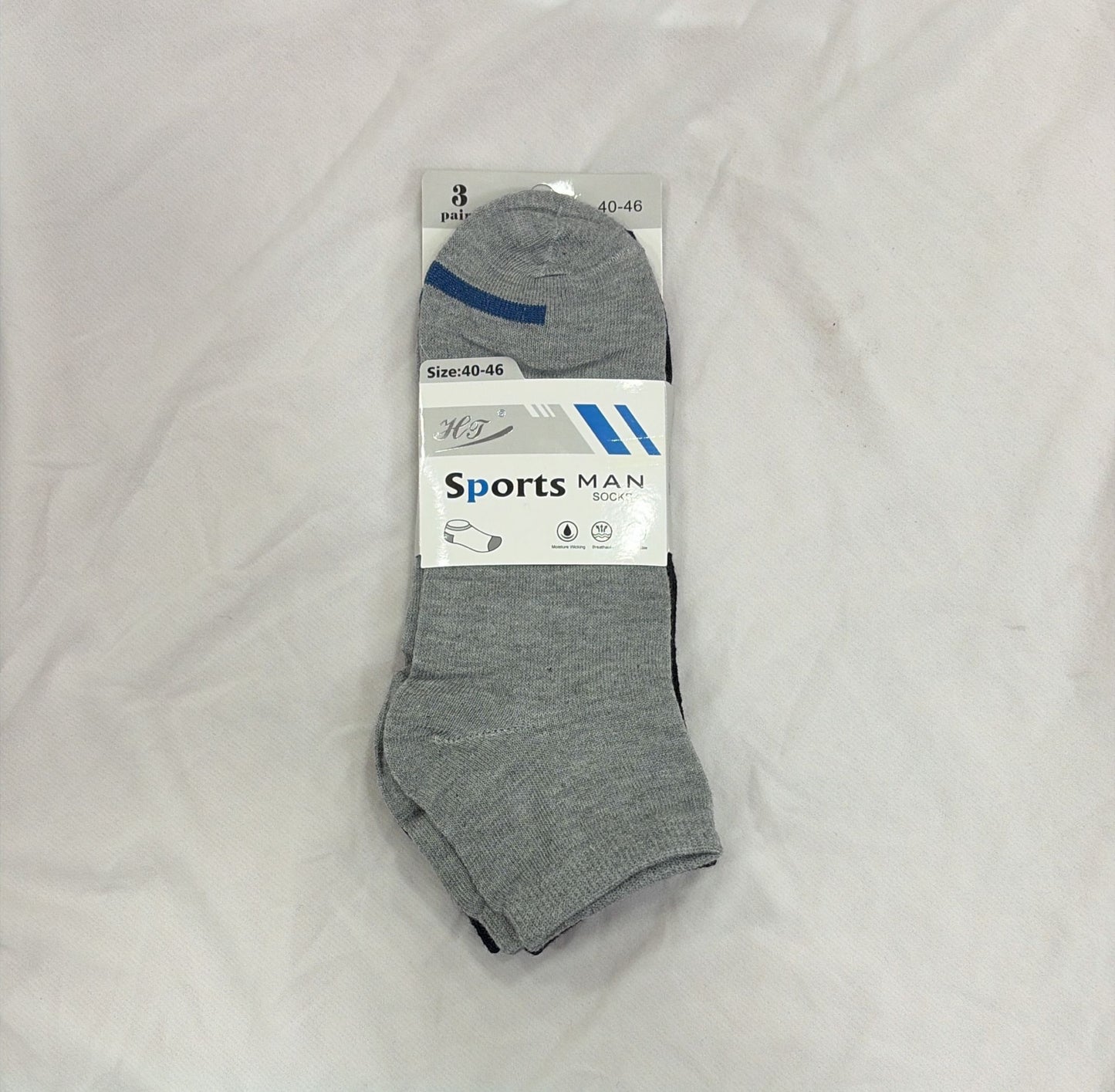 PACK 3 TOBILLERO HOMBRE TALLA 40-46